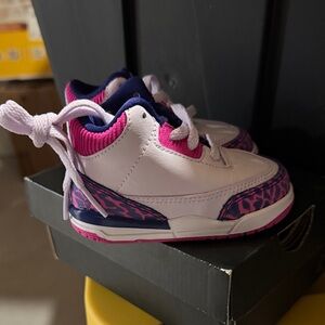 Jordan Baby Pink and White Sneakers